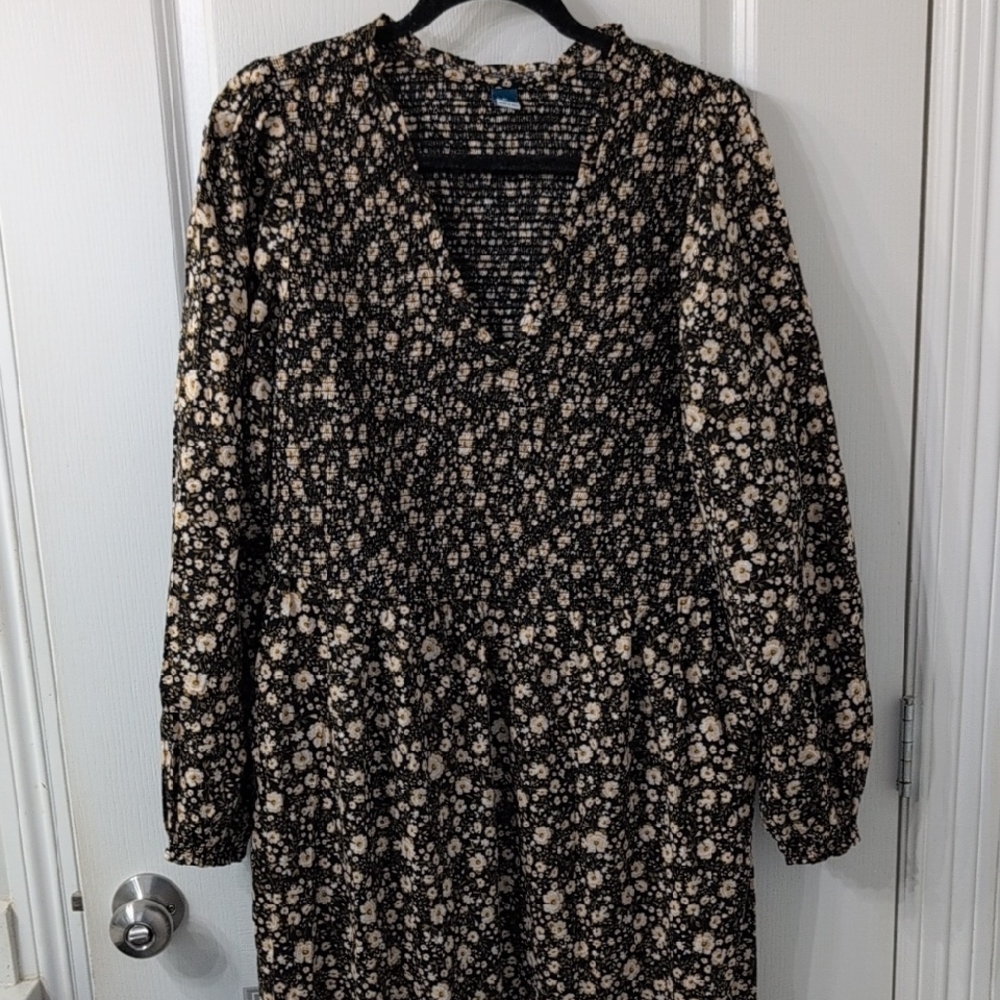Old Navy Floral Boho Whimsical Cotton Dress New With Tag XL